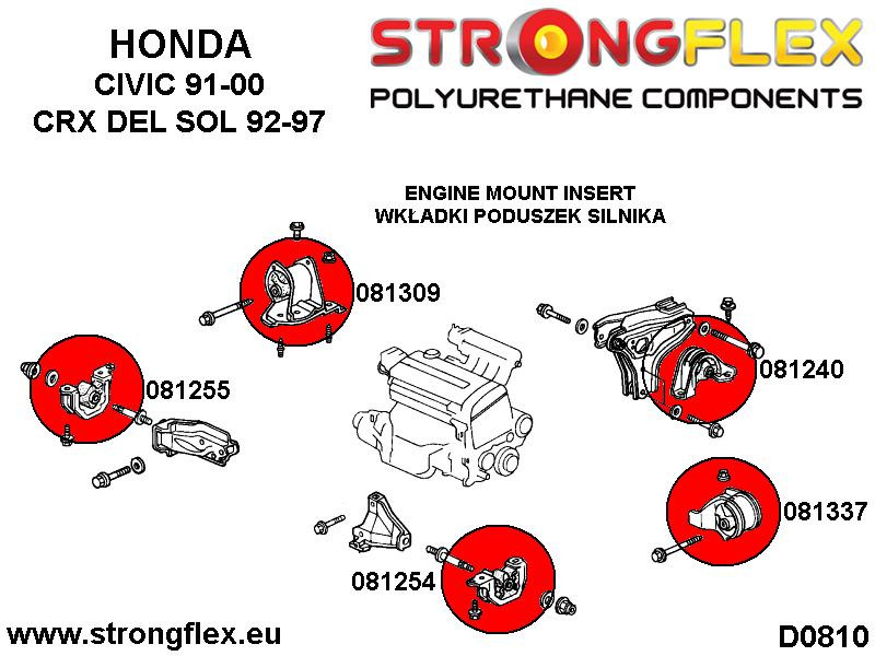 081240A: Engine rear mount inserts SPORT - Image 2