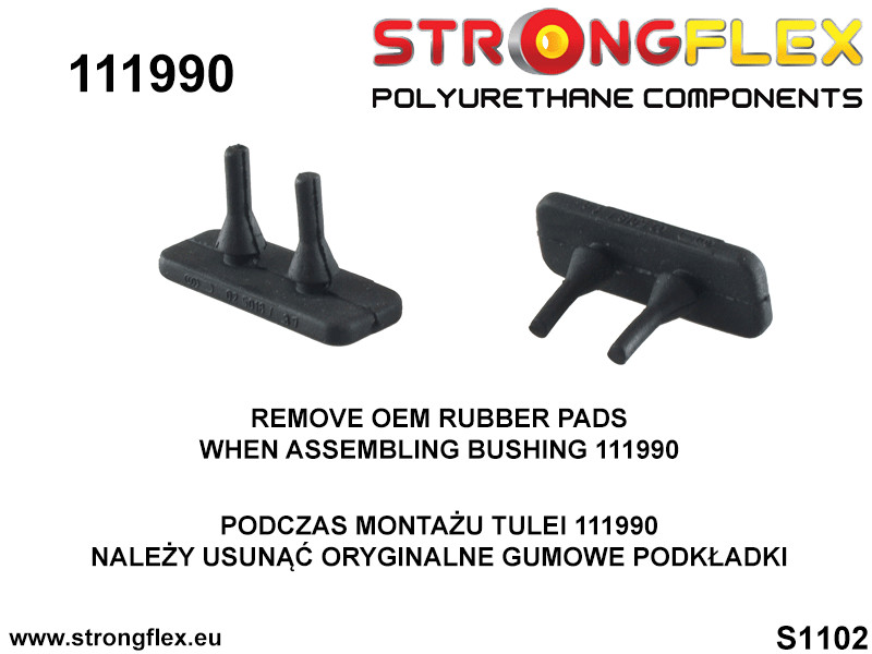 116251A: Front subframe bush kit SPORT - Image 3