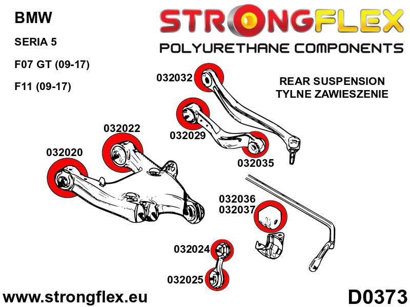 036065B: Full suspension polyurethane bush kit - Image 3