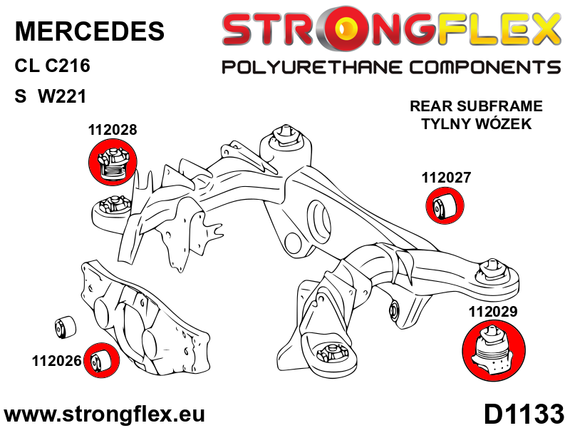 116269A: Full suspension polyurethane bush kit SPORT - Image 4