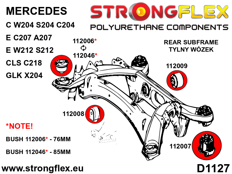 116273B: Full suspension polyurethane bush kit - Image 3