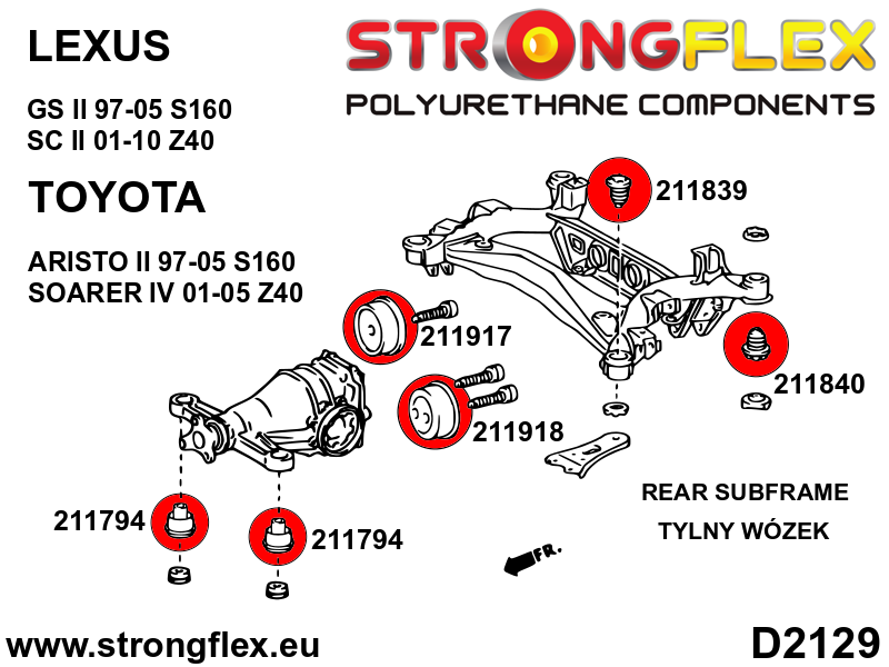 216246B: Full suspension bush kit - Image 3