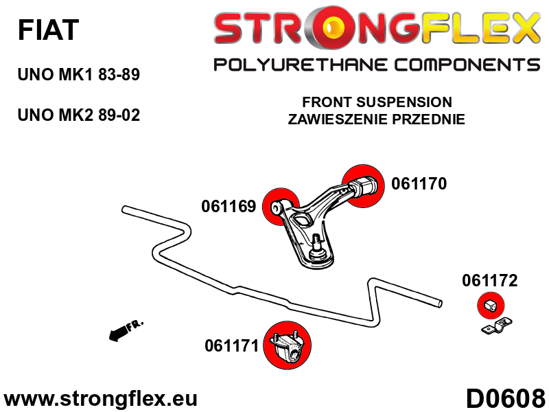 061171B: Front anti roll bar - inner bush - Image 2