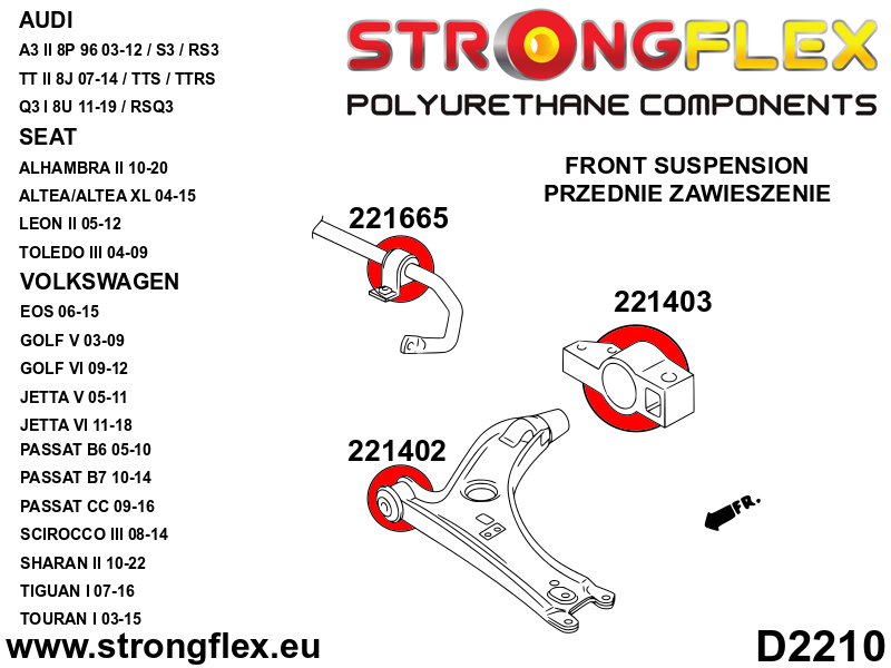 221403B: Front wishbone rear bush - Image 5