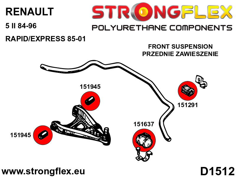 151291B: Front anti roll bar bush - Image 2
