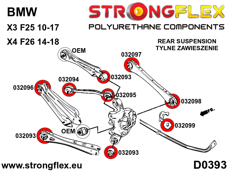 032098A: Rear control arm - outer bush SPORT - Image 2