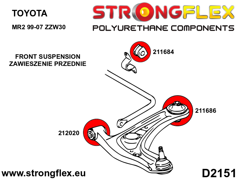 212020A: Front control arm – front bush 31mm SPORT - Image 3