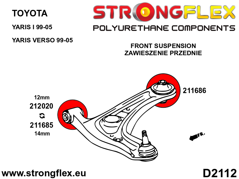 212020A: Front control arm – front bush 31mm SPORT - Image 4