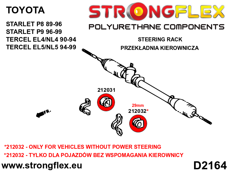 212032B: Steering rack bush 29mm - Image 3