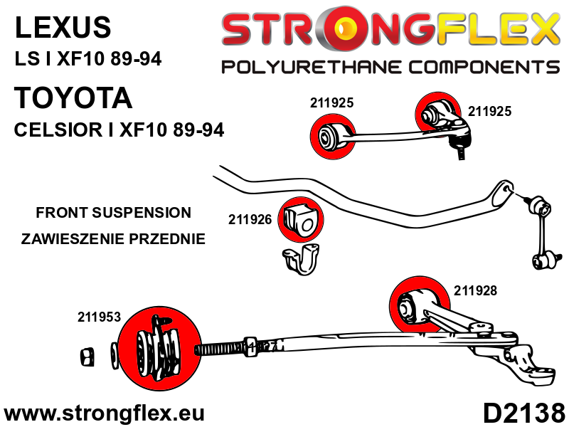 216257A: Full suspension bush kit SPORT - Image 2