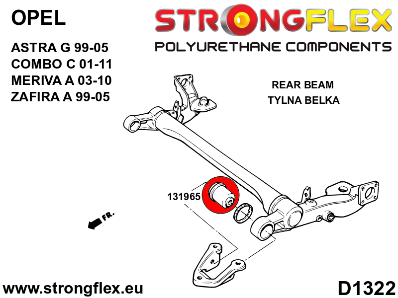 131965A: Rear beam bush SPORT - Image 2