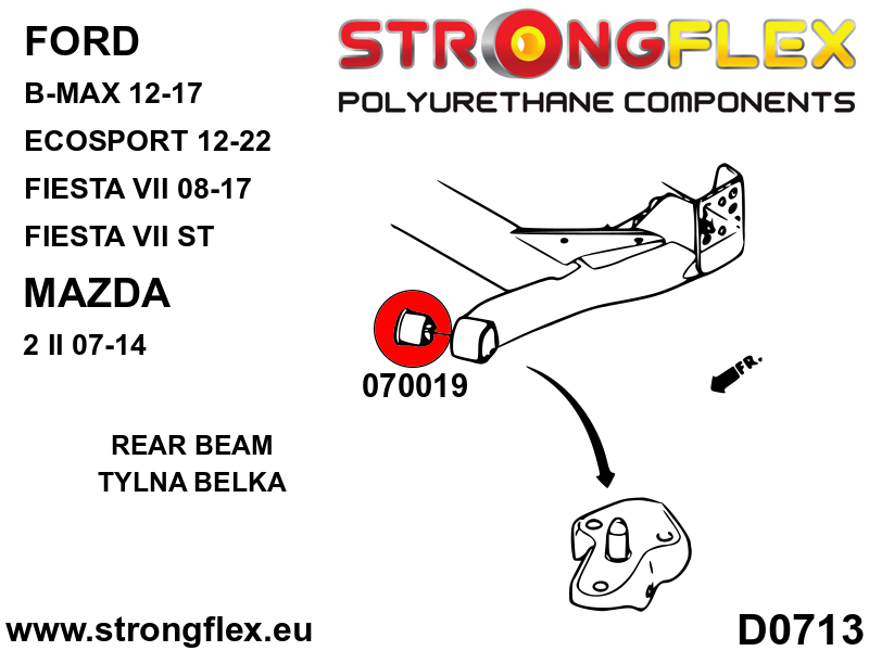 070019A: Rear beam bush SPORT - Image 2