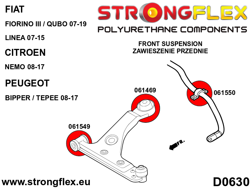 066078A: Front suspension and ream beam bush kit SPORT - Image 4