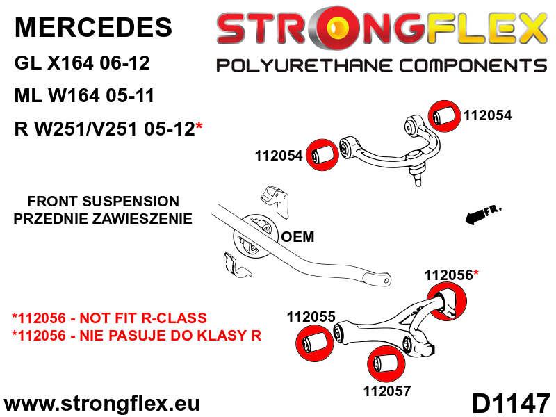 116295B: Full suspension polyurethane bush kit - Image 2