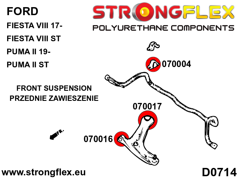 070017A: Front control arm – rear bush SPORT - Image 2
