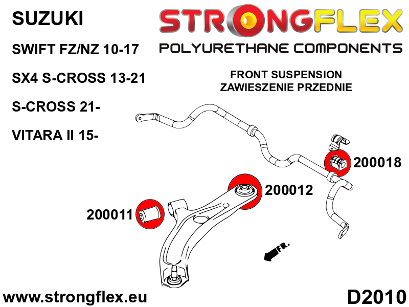 200018B: Front anti roll bar bush - Image 2