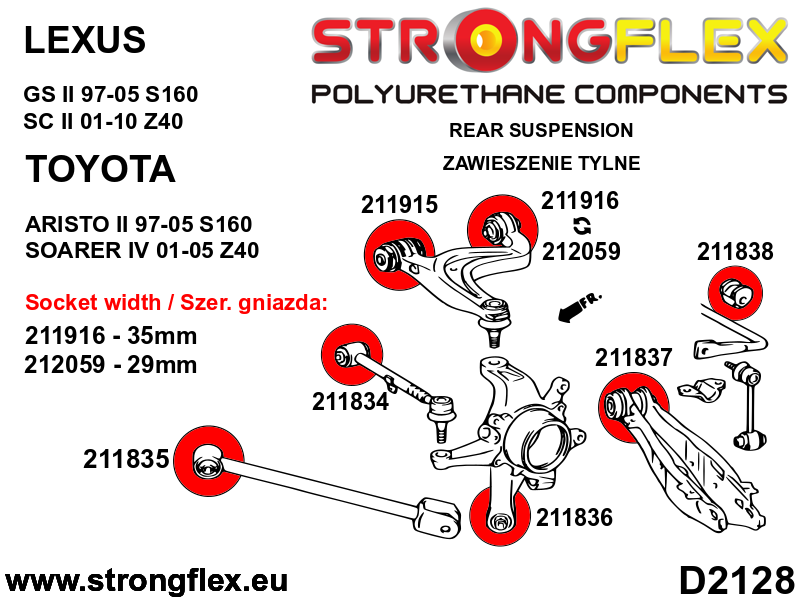 216246B: Full suspension bush kit - Image 5