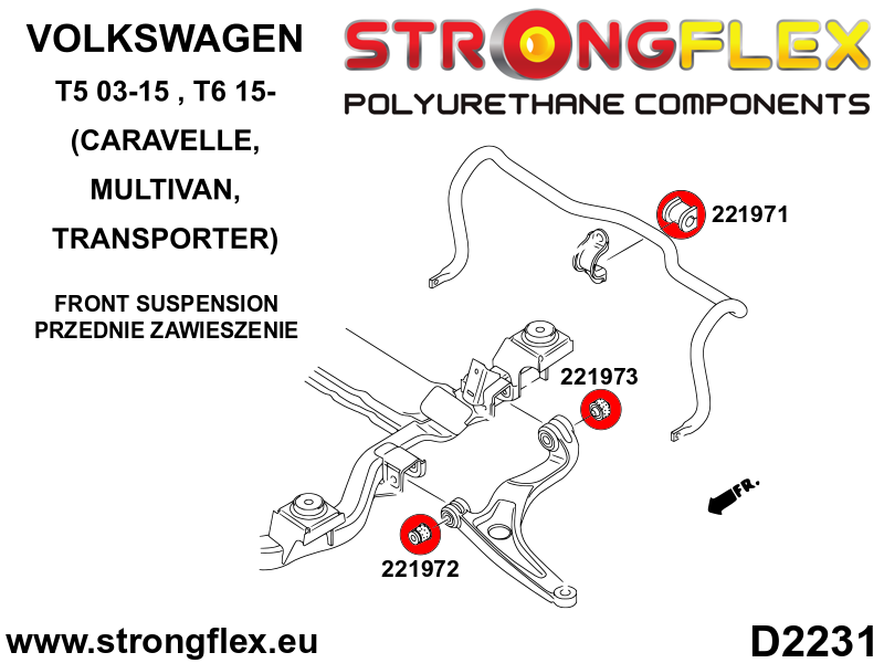 226236B: Full suspension bush kit - Image 2