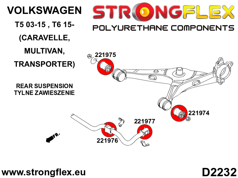 226236B: Full suspension bush kit - Image 3