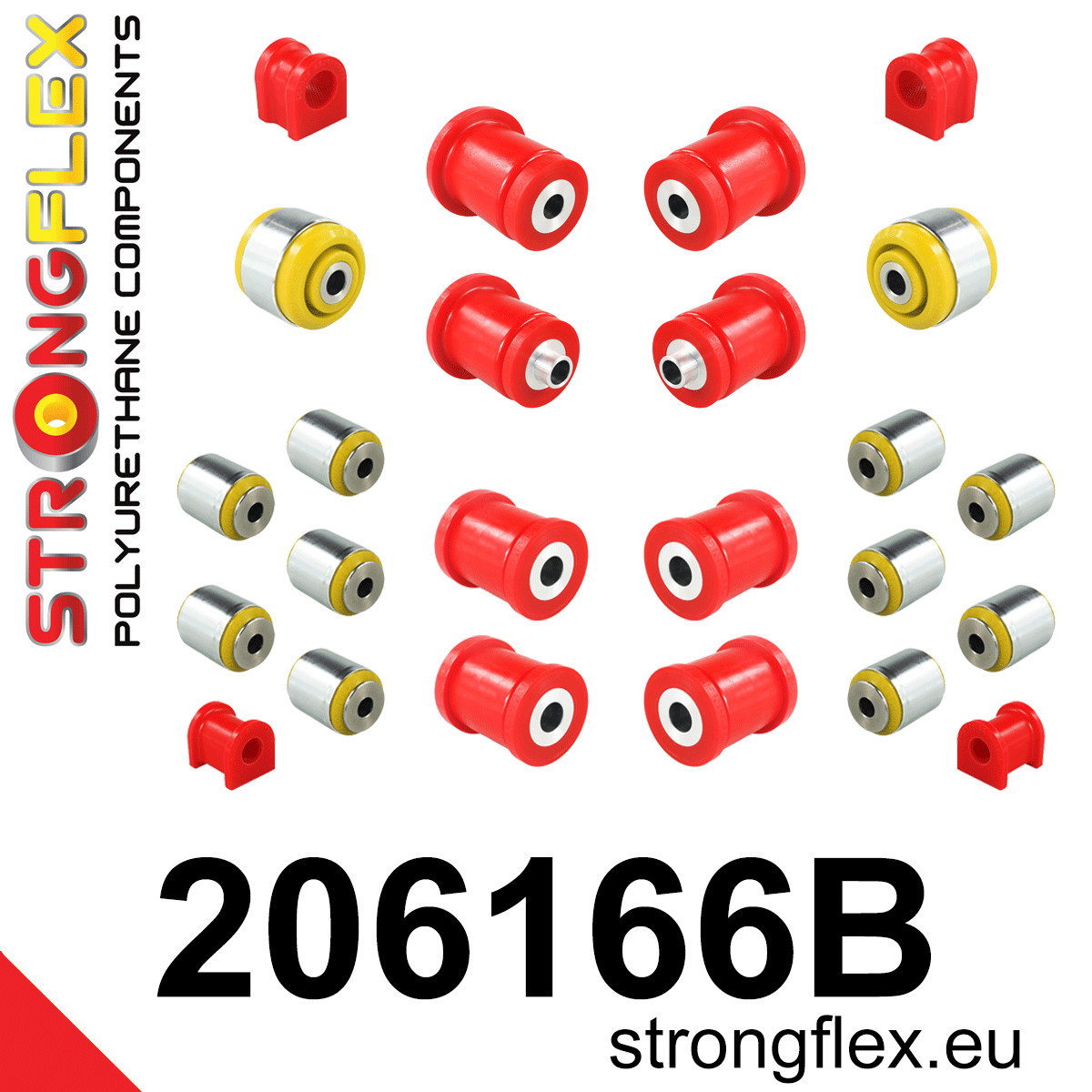206166B: Full suspension polyurethane bush kit