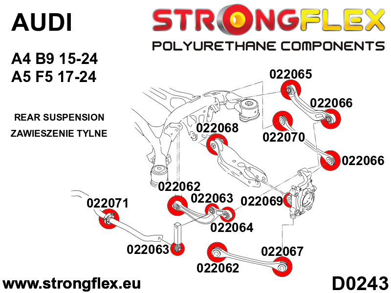 022063A: Rear anti roll bar link bush SPORT - Image 2