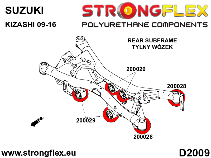 206167A: Full suspension polyurethane bush kit SPORT - Image 4