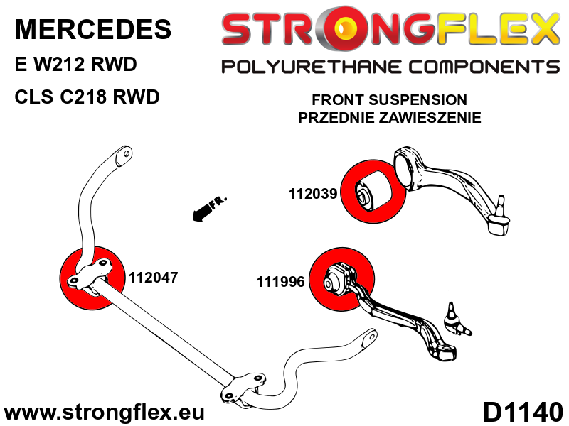 116274A: Front suspension bush kit SPORT - Image 2