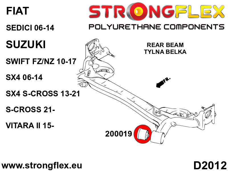 206169B: Front suspension and ream beam bush kit - Image 3
