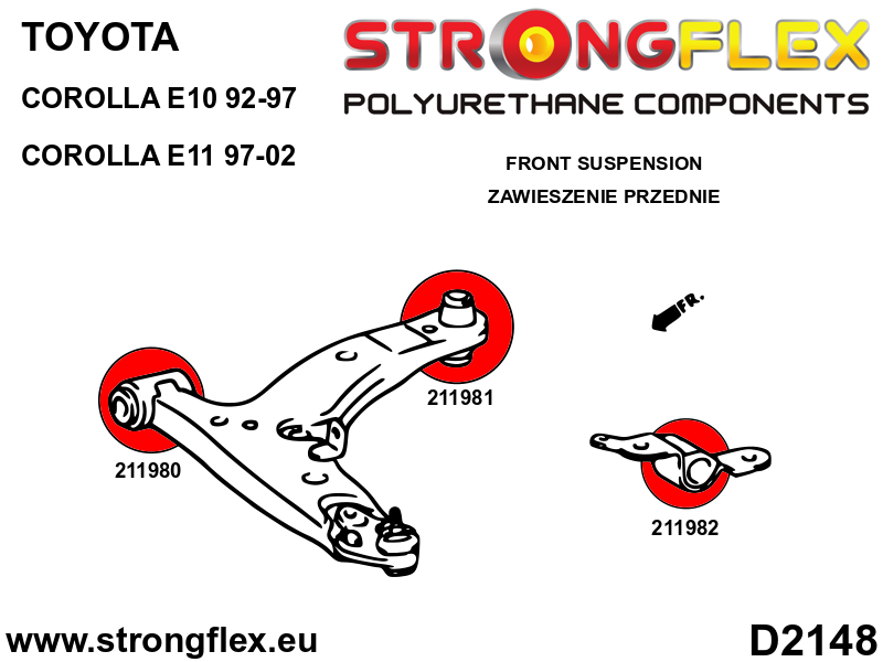 216293B: Full suspension bush kit - Image 2