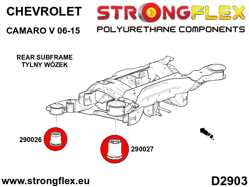 296103B: Rear subframe bush kit - Image 2