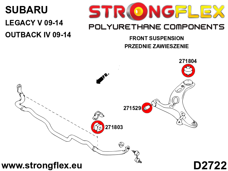 271804A: Front control arm – rear bush SPORT - Image 2