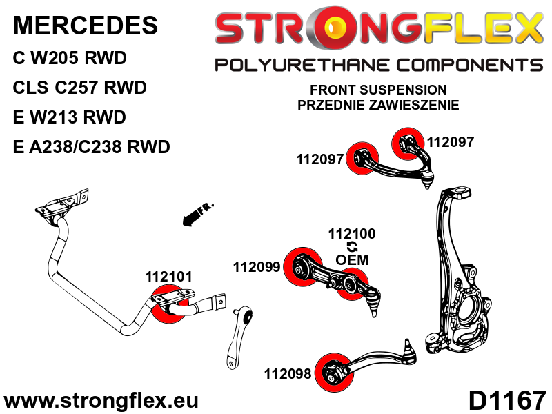 116302B: Front suspension bush kit - Image 2