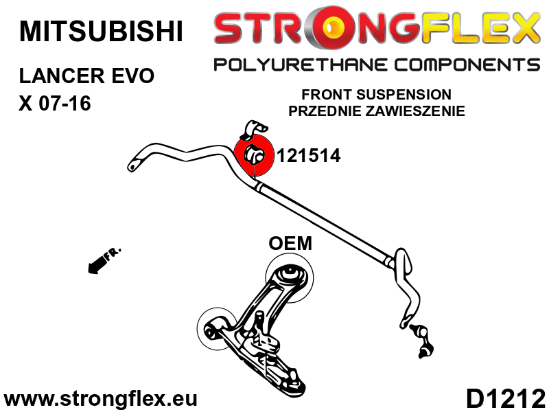 121514B: Front/rear anti roll bar bush - Image 3