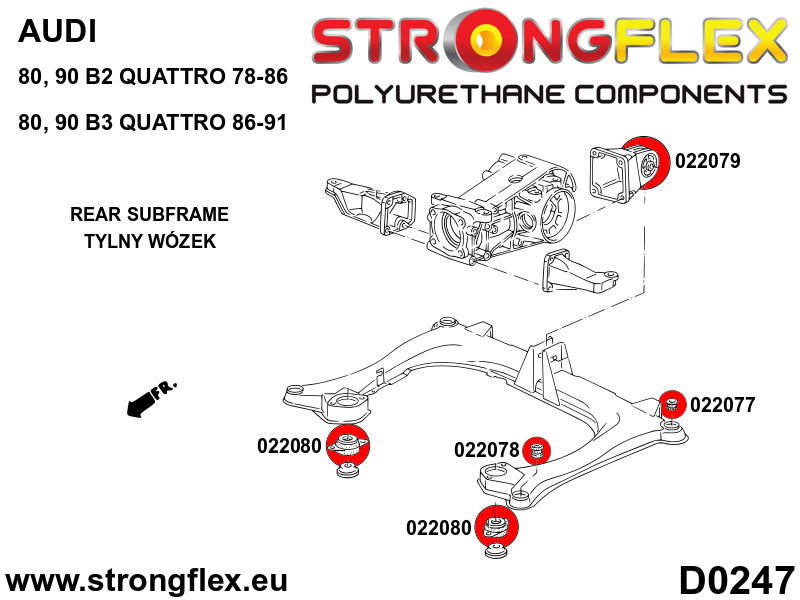 026285A: Subframe bush kit SPORT - Image 2