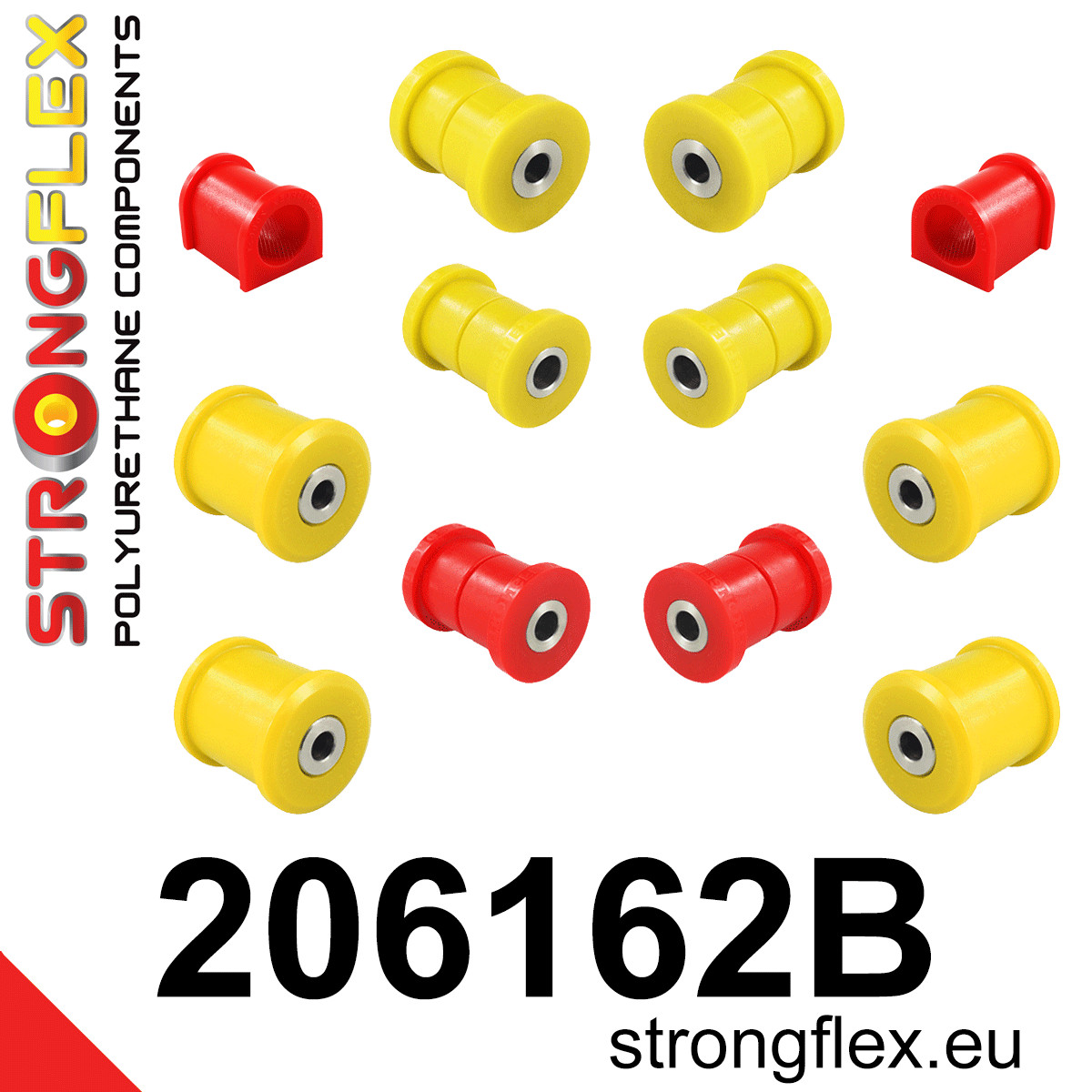 206162B: Front and rear suspension bush kit