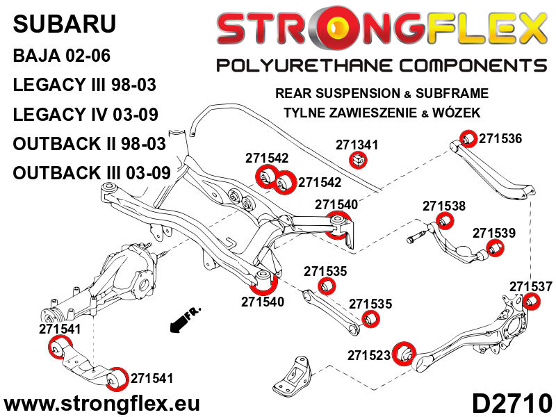 271542A: Rear diff rear mounting bush SPORT - Image 2