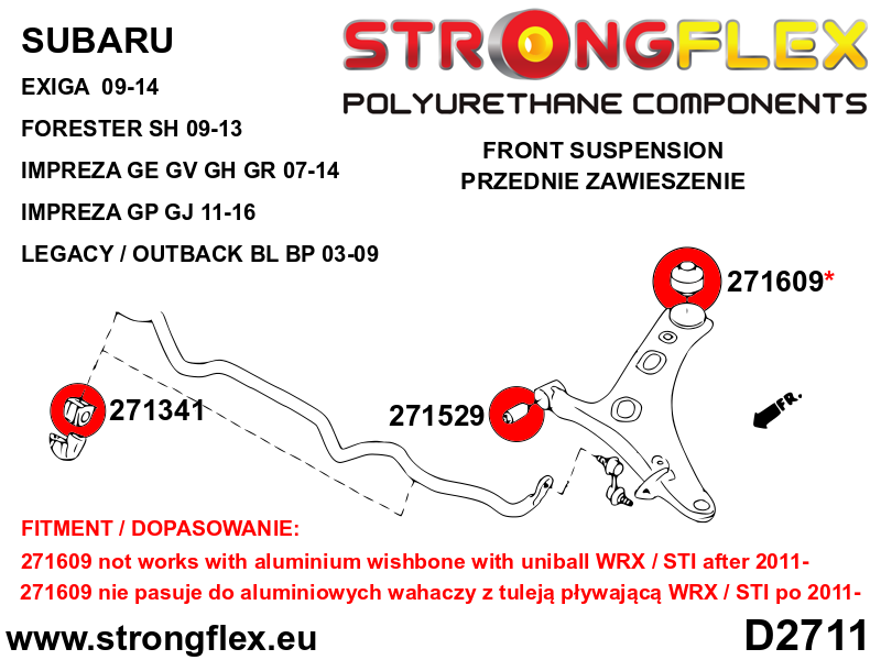 276166A: Full suspension bush kit SPORT - Image 13