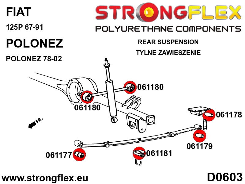 061179B: Rear shackle leaf spring – lower bush - Image 2