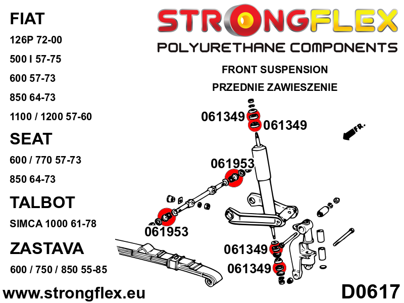 061953A: Front wishbone - inner bush SPORT - Image 2
