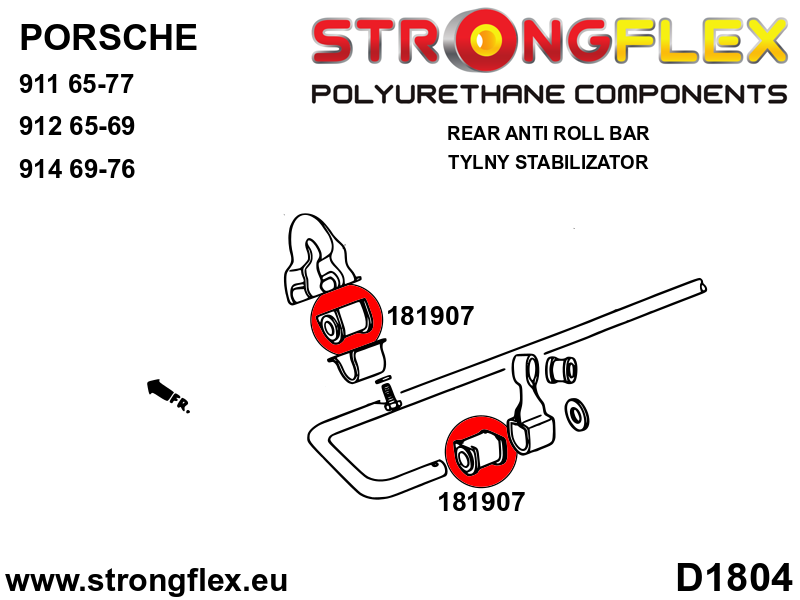 181907A: Rear anti roll bar bush SPORT - Image 2