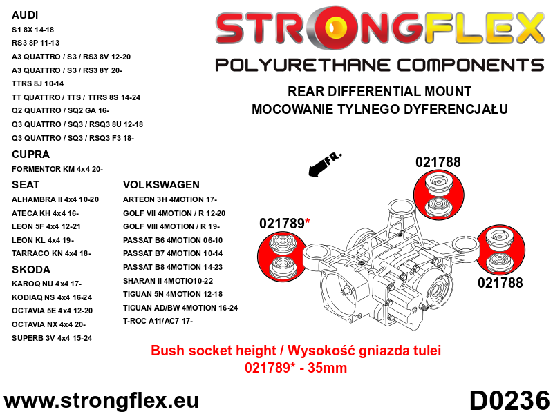 021788A: Rear differential – rear bush SPORT - Image 3