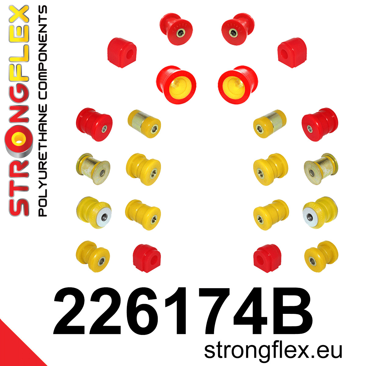 226174B: Front and rear suspension bush kit
