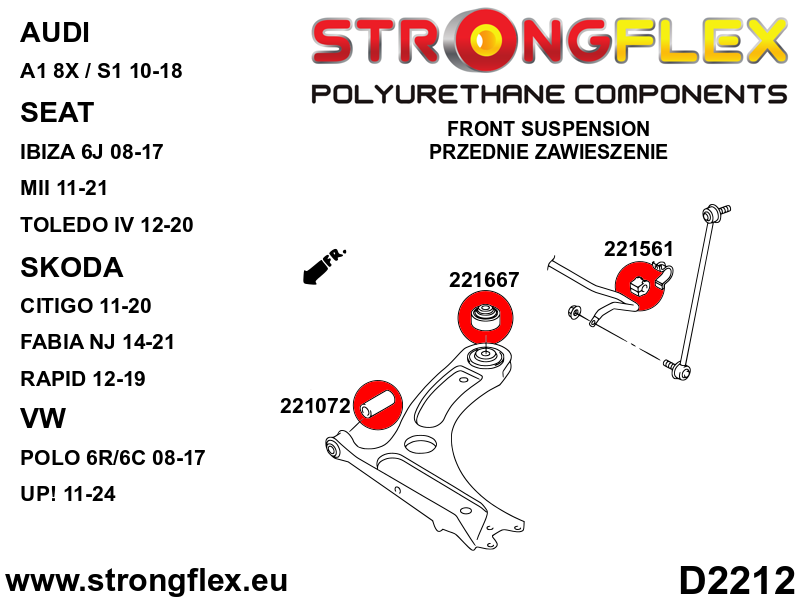226244B: Front suspension and ream beam bush kit - Image 3