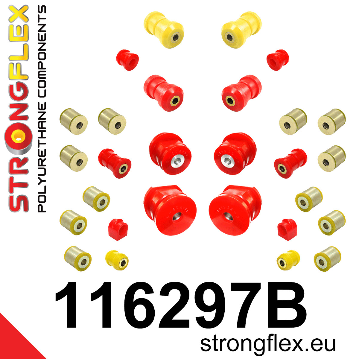 116297B: Full suspension polyurethane bush kit
