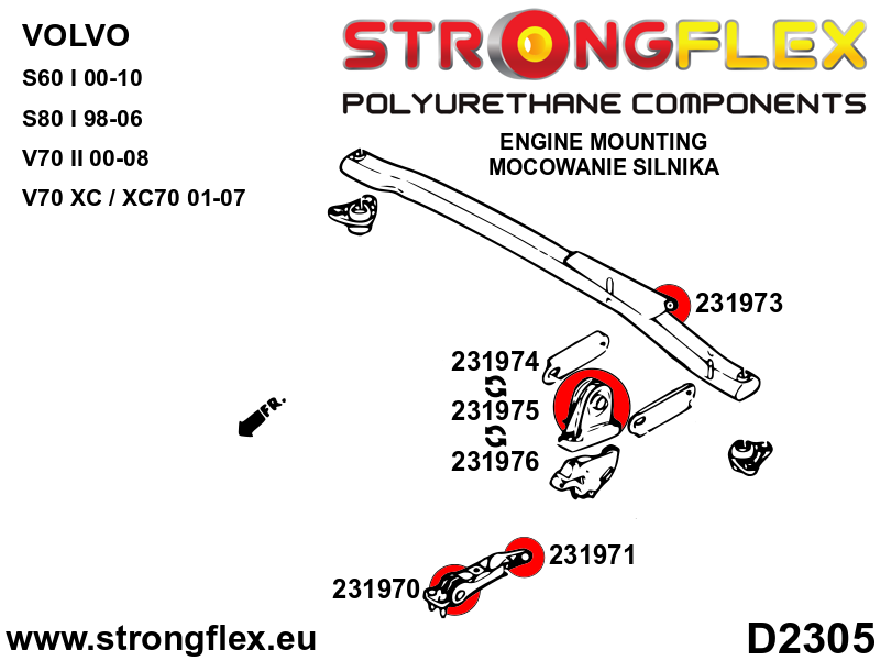 231975B: Front upper engine mount bush - front - Image 3