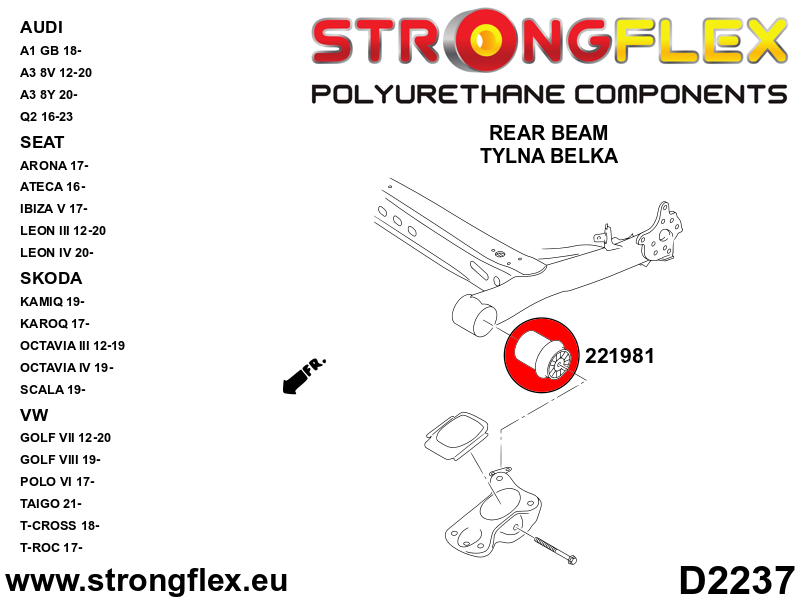 221981B: Rear beam bush - Image 2