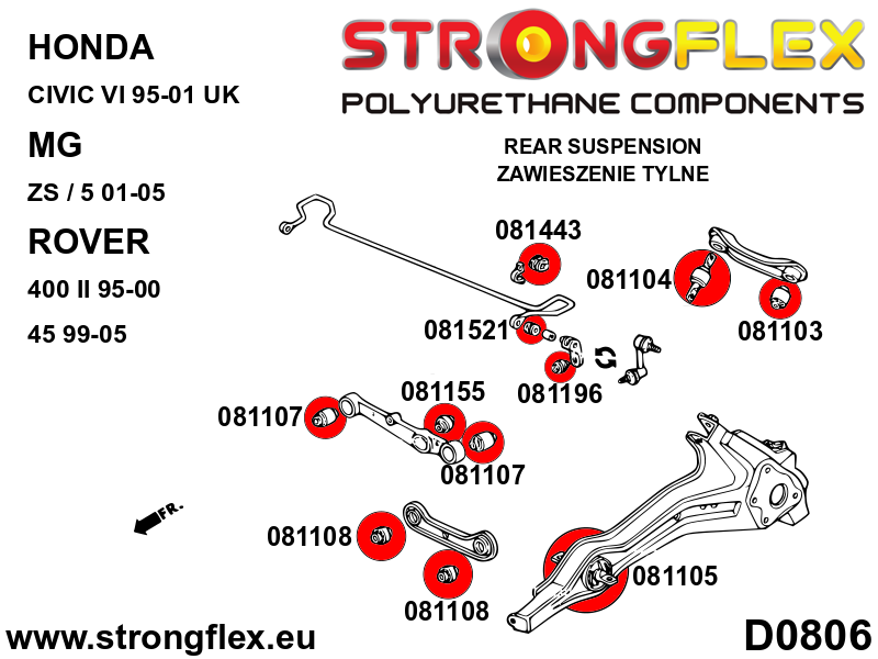 081443B: Rear anti roll bar bush - Image 2