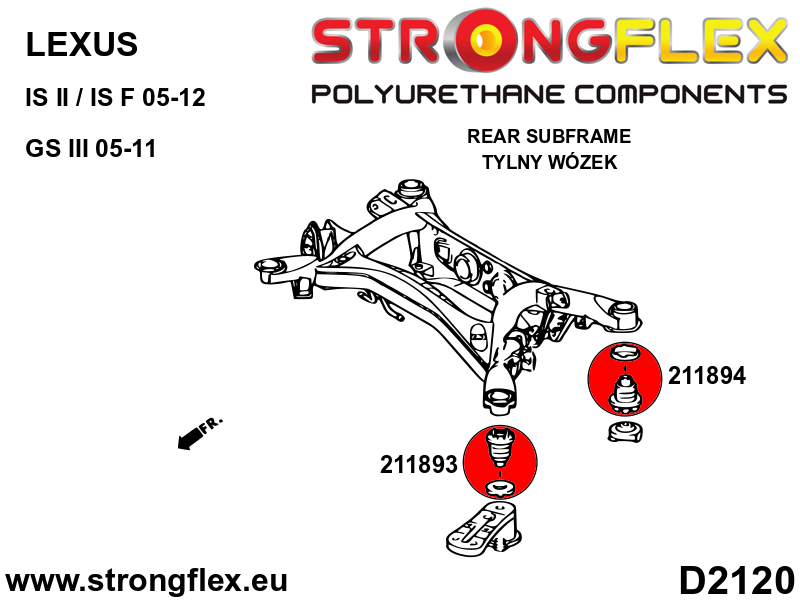 216235A: Full suspension polyurethane bush kit SPORT - Image 3