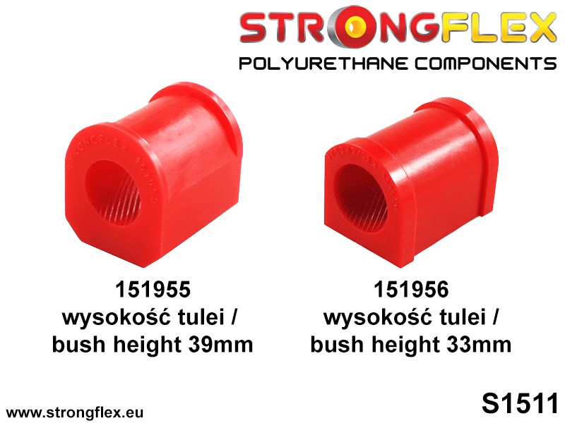 151956A: Front anti roll bar bush (33mm height) SPORT - Image 3