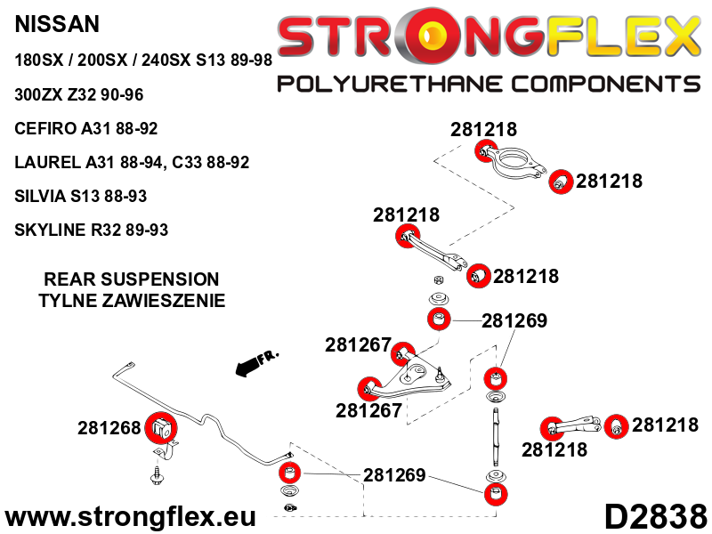 286218B: Full suspension bush kit - Image 6